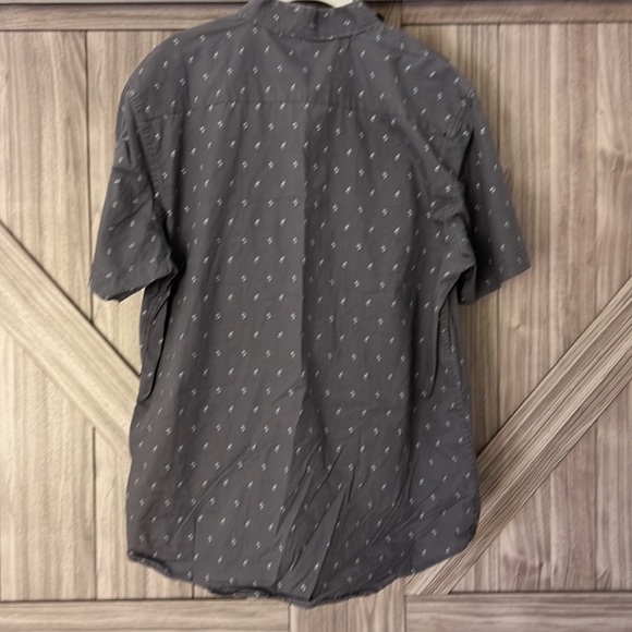 Craft Flow XL Mens Button Down short sleeve grey shirt Palm Trees Grey - Picture 4 of 4